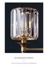 Elegant American Crystal Wall Lamp, Nordic Style Bedside Fixture, Modern Copper Design for Bedroom and Living Room