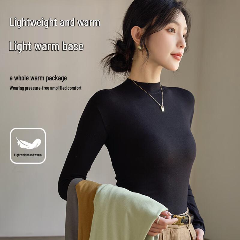 LANGSHA Women's Thin Long-Sleeve Thermal Baselayer T-Shirt