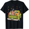Happy Fall Y'all Border Collie Dog On Truck Pumpkin Fall T-Shirt