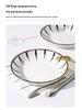 Japanese Ceramic Tableware Set: Microwaveable Rice Bowls, Plates, Noodle Bowls, and Large Soup Bowls for Home Use