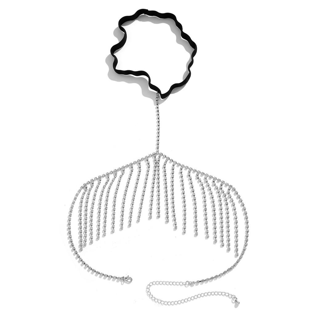 Lolita Lace Sexy Leg Ring Body Chain, Spice Girl Beach Tassel Rhinestone Thigh Chain