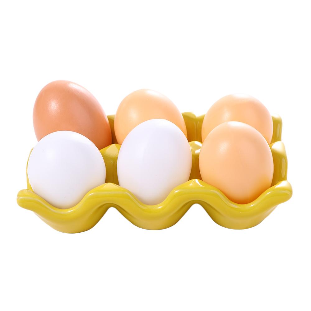 Christmas Kitchen Serving Dish Boiled Egg Ceramic Eggs Tray Egg Stand Storage Rack Egg Holder