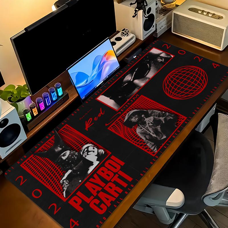 Playboi Carti Color Mouse Pad Large Gaming Table Cushion Non-slip Laptop Tablet Big Mousepad XXL Mat Mini PC Playmat With Lock edge