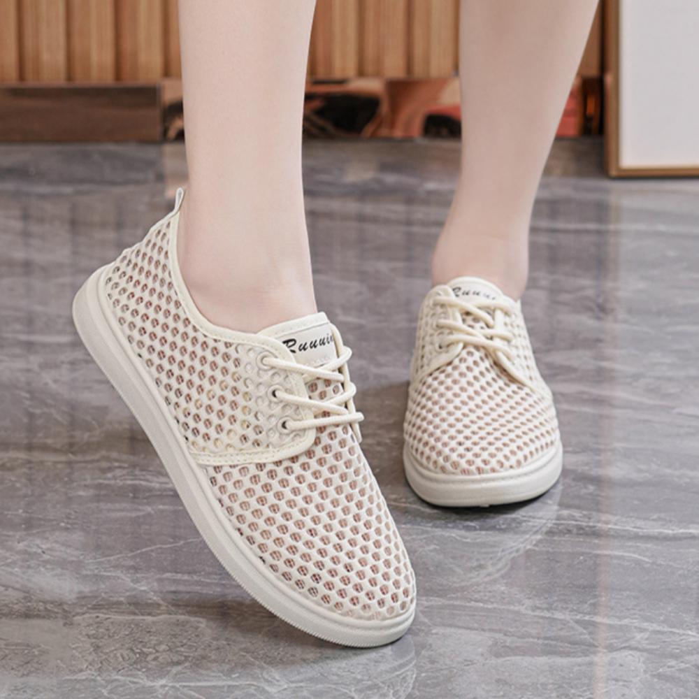 Summer Women's Non-slip Flying Woven Shoes Sports Shoes Breathable Fitness Running Casual Shoes