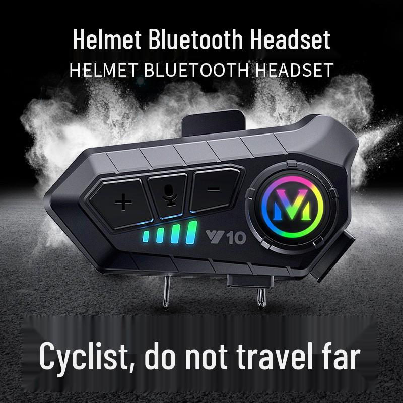 Y10 Waterproof Bluetooth Noise-Cancelling Motorcycle Helmet Headset