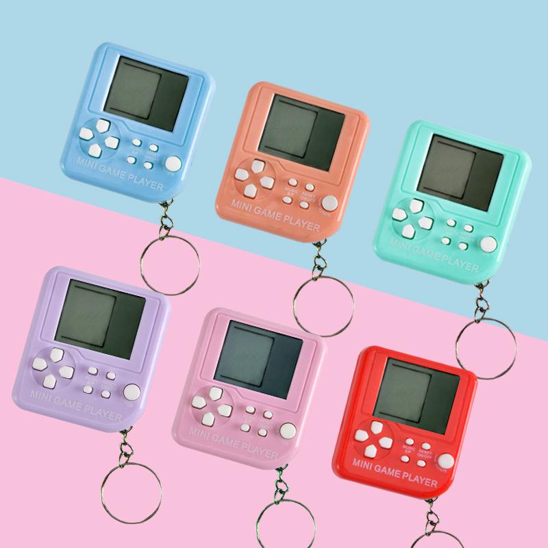 Mini Classic Tetris Game Console Keychain Toy Gift