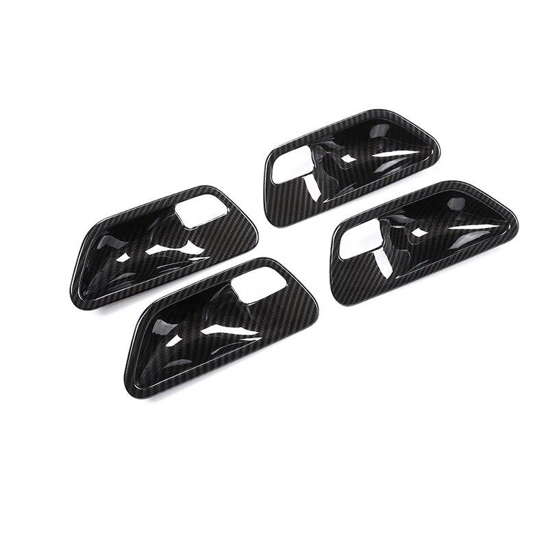 

4 шт. ABS углеродное волокно текстура салона автомобиля дверная ручка чаша накладка декоративные аксессуары для BMW 3 4 серии F30 3GT F34 F36 Carbon Fiber Texture