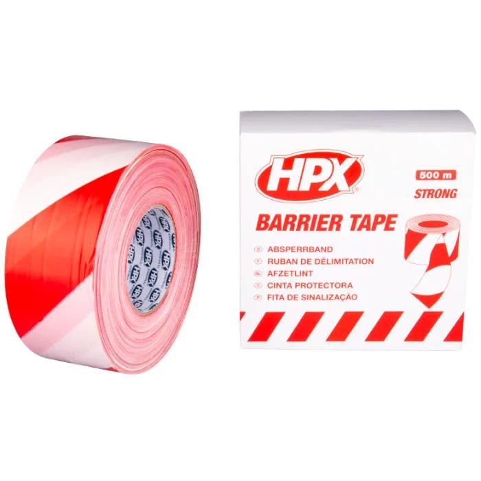 Hpx B50100 Barrier Tape 50 × 100 , Red And White, Adhesive-Free, Pe 0.03 , High Visibility, Uv Resistant