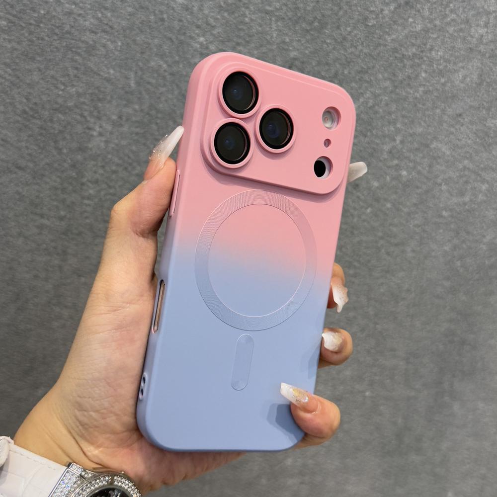 

Luxury Gradient Soft TPU Case For iPhone 17 Air 16E 16 15 14 13 12 11 Pro Max 17Pro iPhone17 Magnetic Wireless Charge Full Cover For iPhone 11