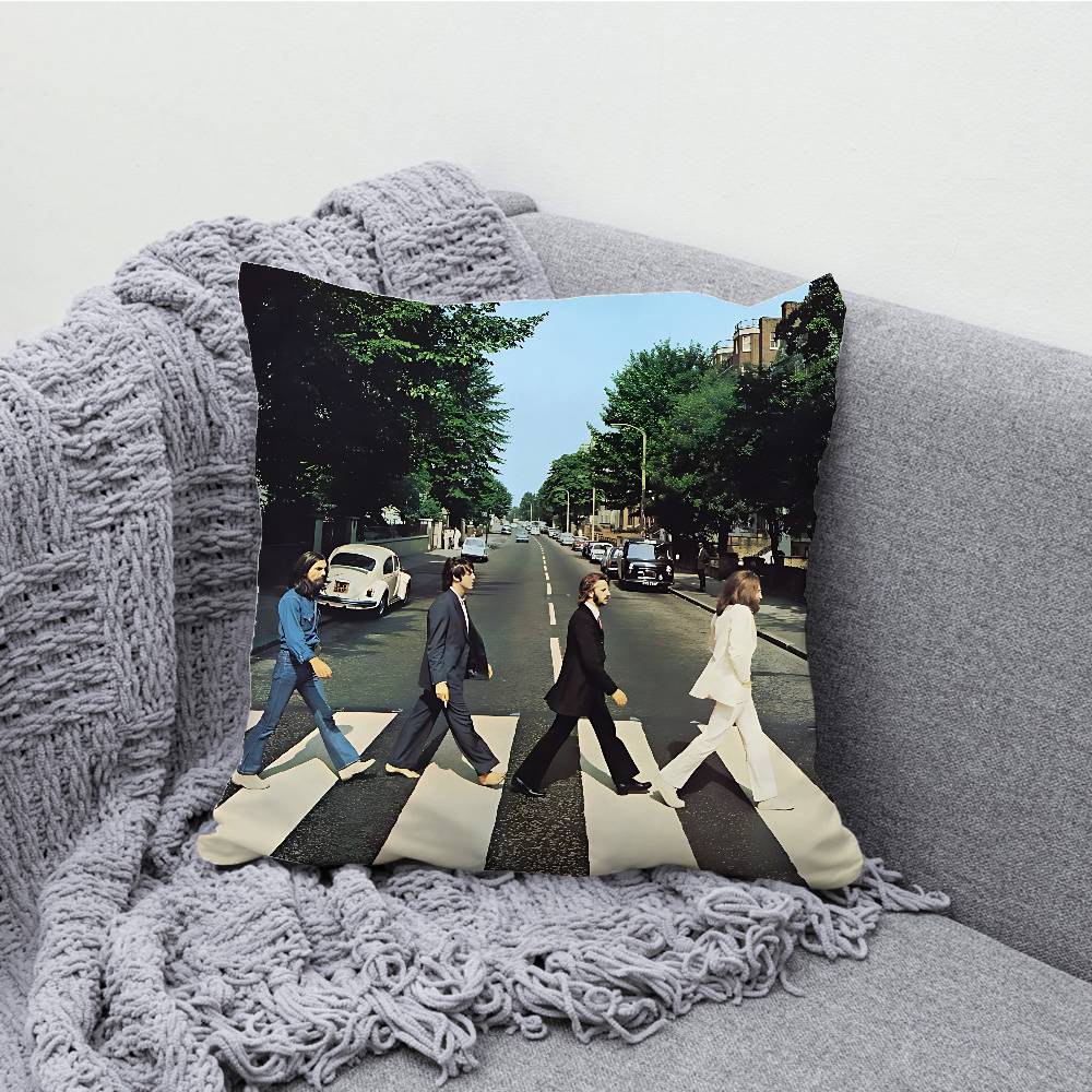 J-John L-Lennon P-Paul Pillowcases Bedroom Living Room Sofa Home Decor Polyester Cushion Cover with Zipper