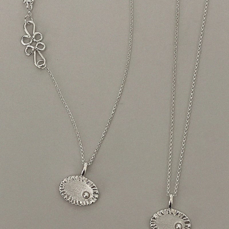 

OudStudio Pleats Necklace_Silver Silver