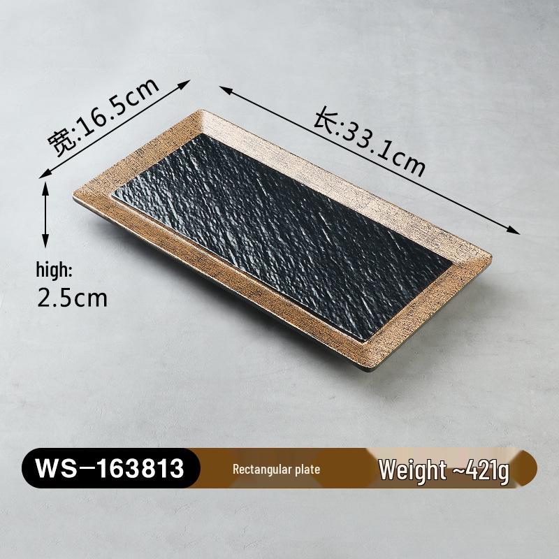 Melamine Imitation Porcelain Hot Pot & BBQ Plate with Handle