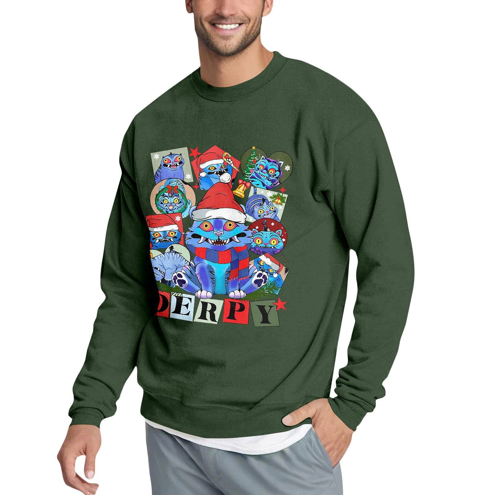 Men s Casual Sweatshirt With Fun Film-Themed Print S 1943₽
