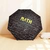 1PC Mathematics Pattern Small Travel Automatic Folding Umbrella, Compact Windproof Umbrella, Automatic Open/Close ,Gift-091529