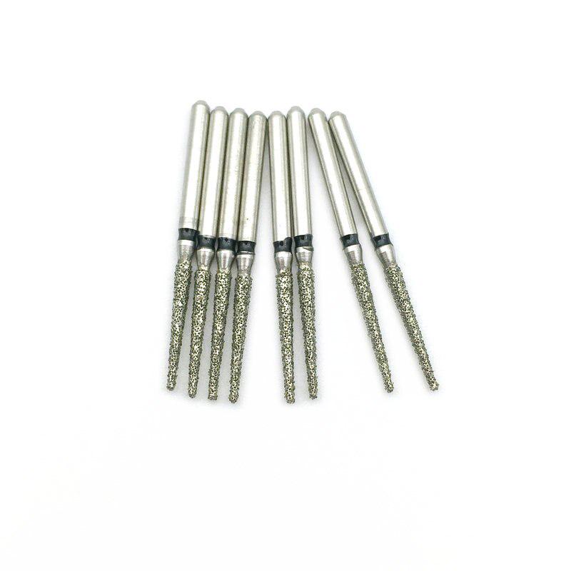 10ks/krabice Zubní diamantové frézy Vrták Superhrubé Diamantové frézy pro vysokorychlostní násadce FG 1,6mm TF-11S