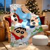 Crayon Shin Print Blanket - Soft & Comfortable, for Bedroom, Travel, Sofa, Home Decoration - Birthday Christmas Gift for Friend