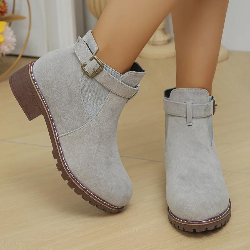 Fashion Women Boots Spring and Autumn Thick Sole Ankle Shoes Comfortable Snow Fashion Hot Boots for Women Female Platform Designer Boots