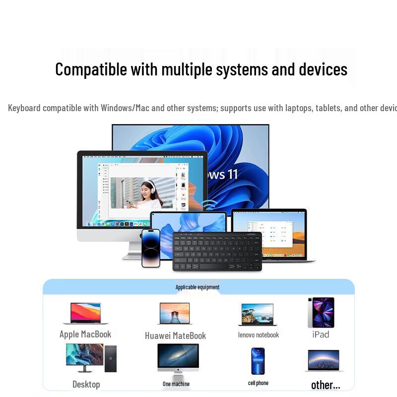 UGREEN K551 Multi-Device Wireless Bluetooth Keyboard