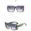 Women's sunglasses, men's and women's fashion square large-frame sunglasses