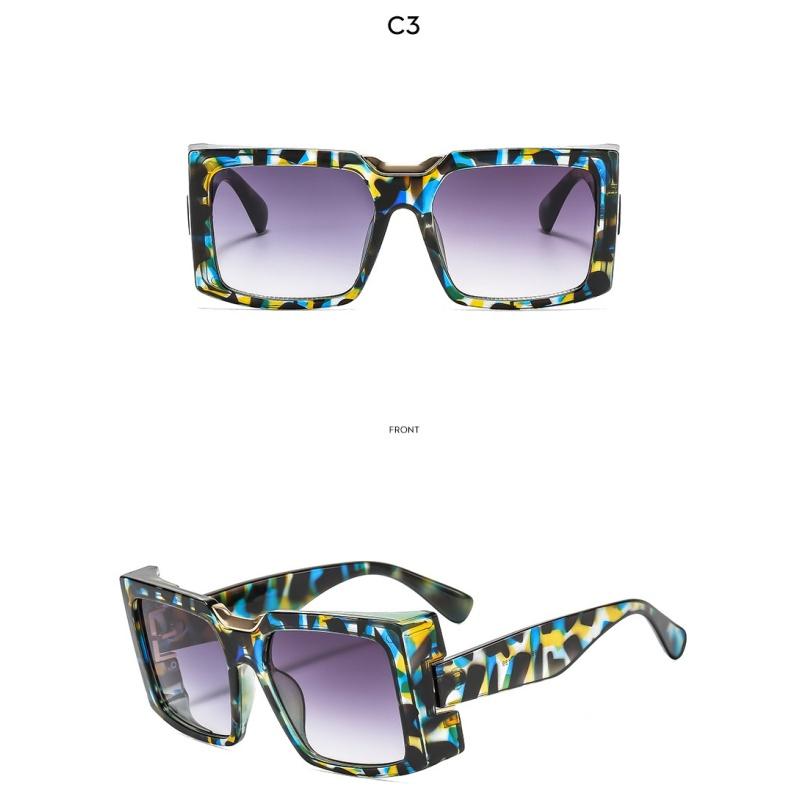 Women's sunglasses, men's and women's fashion square large-frame sunglasses