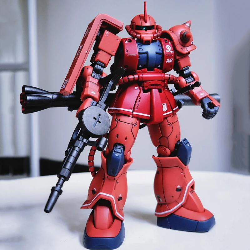 GTO Char's Zaku HG 1/144 Mech Assembly Model Kit Action Figures Desktop Decoration Doll Boys' Puzzle Toys Gift Collectible