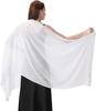 Abendkleid Schal Transparent Chiffon Damen Elegant Weich Seidig Glänzend Schal Hochzeit Brautschal Hochzeitsfeier