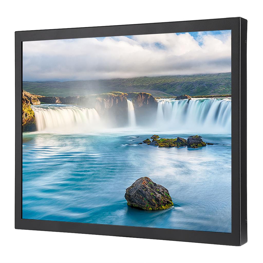 17in Resistive 4:3 Touch Screen 1280x1024 Embedded Metal Industrial Monitor for Full Interface