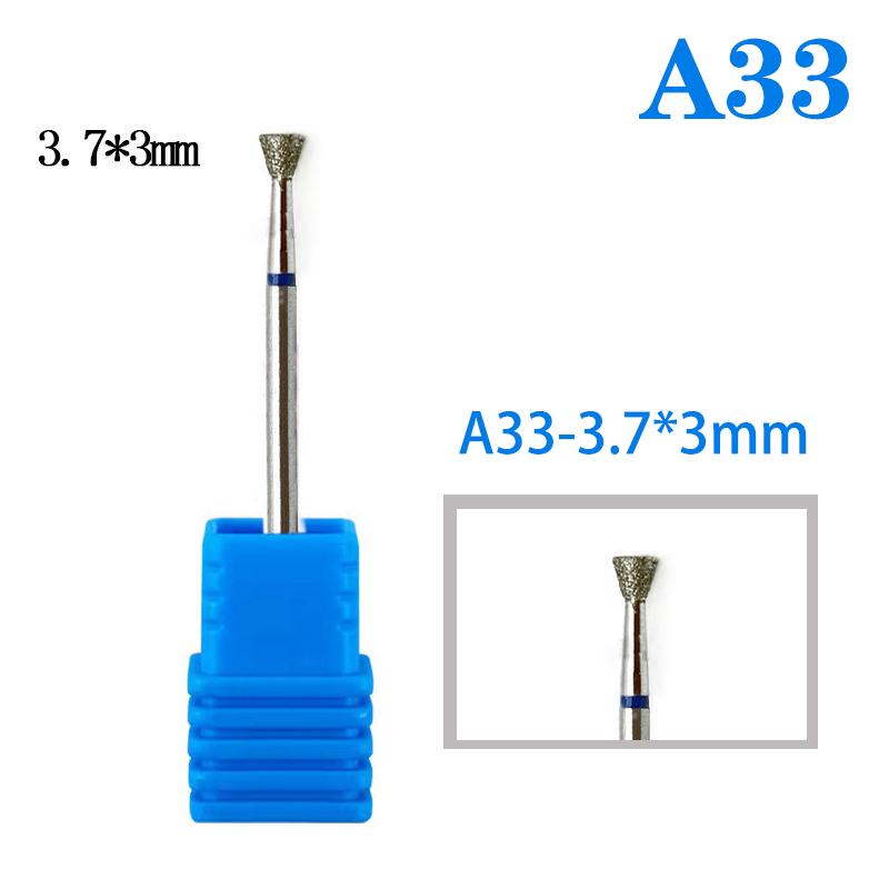 Diamond Nail Drill Bit Cuticle Clean Milling Cutter Nails For Electric Manicure Machine Accessories Ball Burr Removing