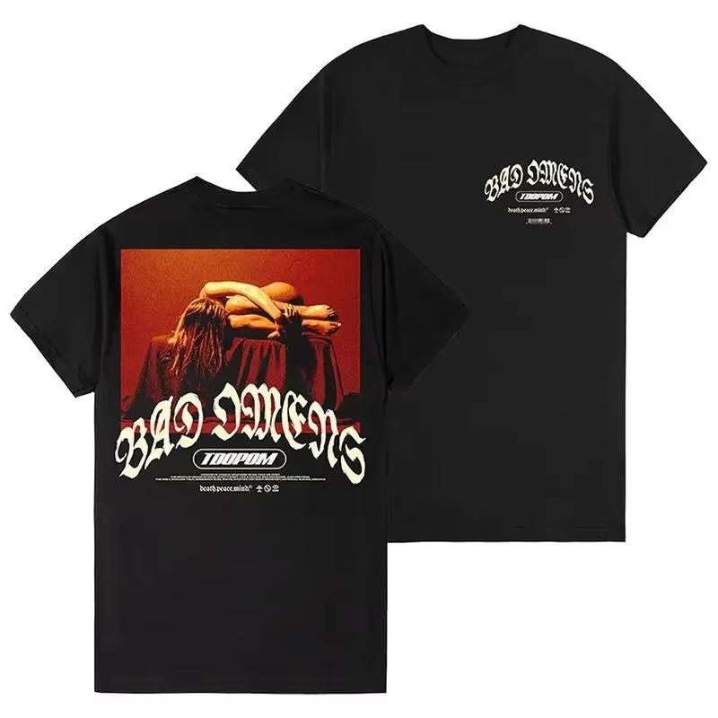 Bad Omens Band Metal Core Rock Amerikanisch Retro Lässig Locker Print Herren- und Damen Baumwoll Kurzarm T-Shirt Sommer