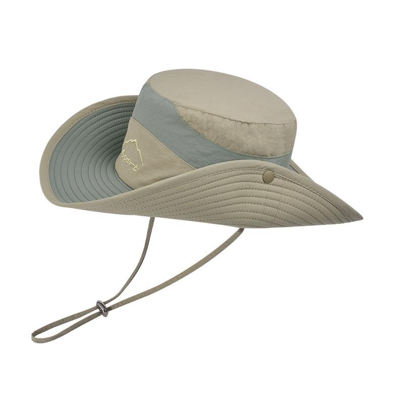 New bucket hat spring and summer outdoor sun hat men's mountaineering fishing quick-drying waterproof big eaves hat children
