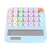 Mechanical Calculator 12 Digit Large LCD Display Big Round Button 15 degrees Tilt Screen Cute Candy Colored Dual Power