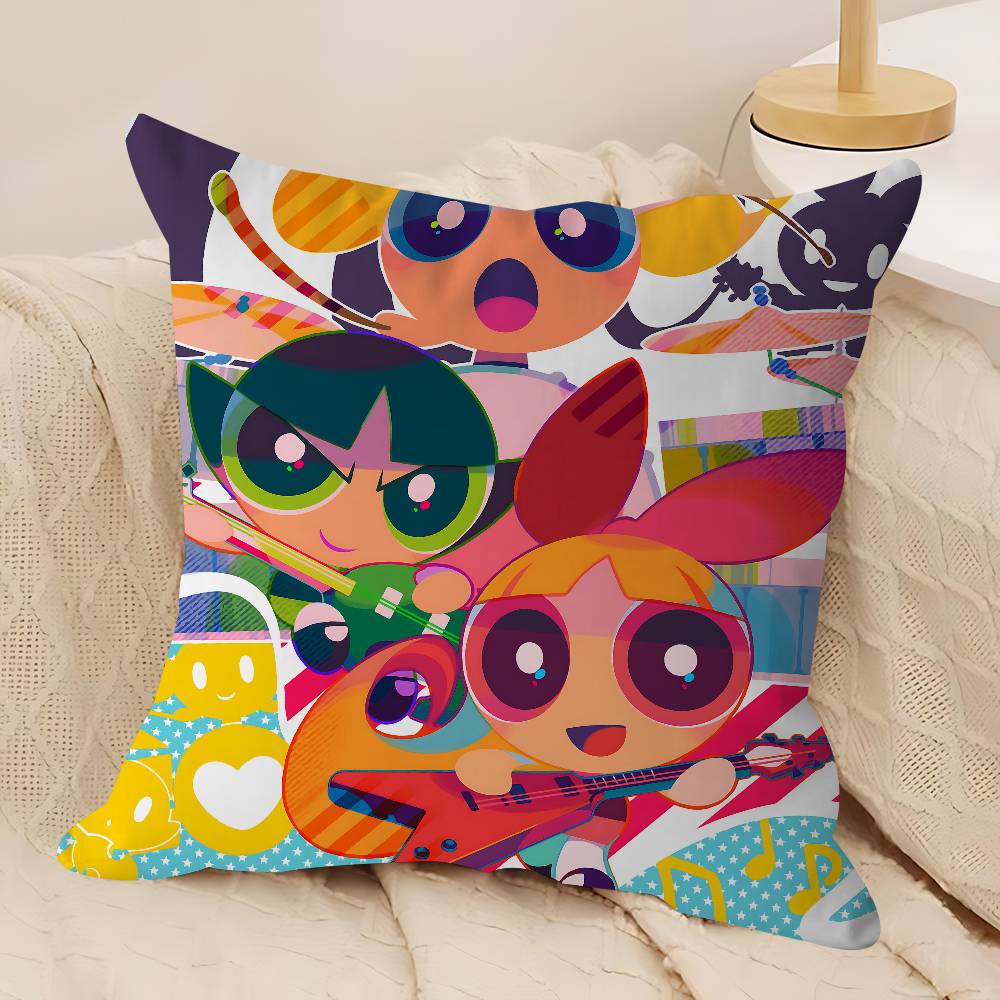 P-Пауэрпафф G-Девочки Персонализированное Фото Текст Домашние Декоративные Подушки Бытовые Подарки 45x45см 12x12Inch