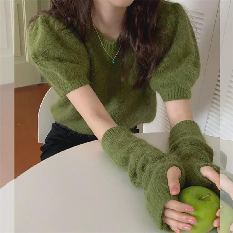 Korean Puff Sleeve Sweater for Women - New Design, Versatile for Autumn, Winter, and Spring