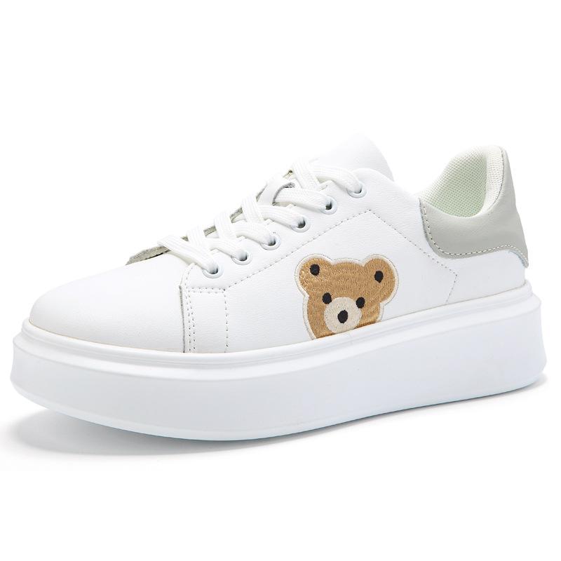 Round head leather thick sole heightening outdoor casual shoes spring and autumn new sports board shoes