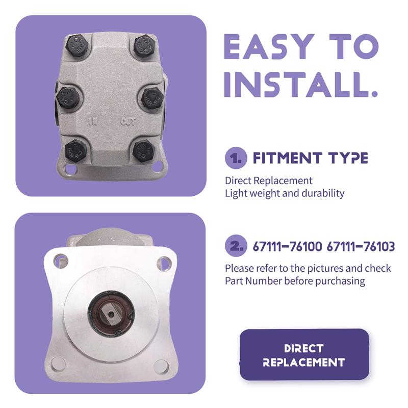 A58X-6711136100 Tractor Hydraulic Oil Pressure Pump For Kubota B8200 B7200 B6200 B5200 B1600 B20 6711176100