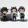 Adorable Demon Slayer Tanjiro Nezuko Pvc Figures 6-pack 8.5cm Anime Merchandise