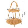Rattan Style Multi Layer Fruit Basket Tea Snack Tray Home Storage Organizer
