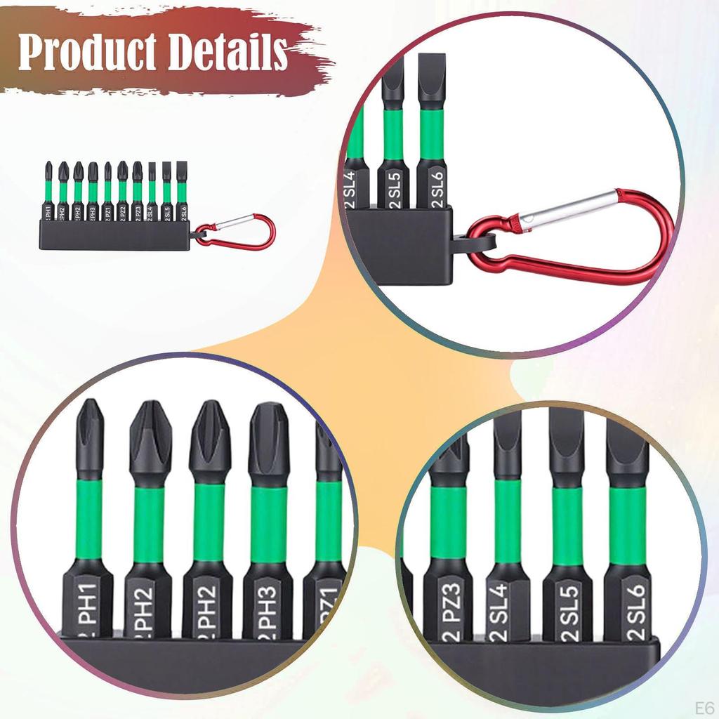 Screwdriver Bit Set Drill Tips Handymen Multifunctional Compact Professional Alloy Steel Impact Bits