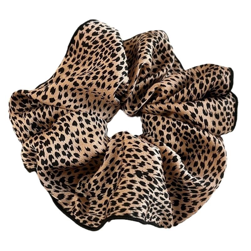

Stylish Leopards Hair Rope Adjustable Hair Rings Fashionable Hair Scrunchies for Stylish Women s Hairstyles кавовий