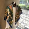 110*110cm Light Thin Square Scarf Polka Dot Silk Headscarf Fashion Beach Headscarf  for Women Girls