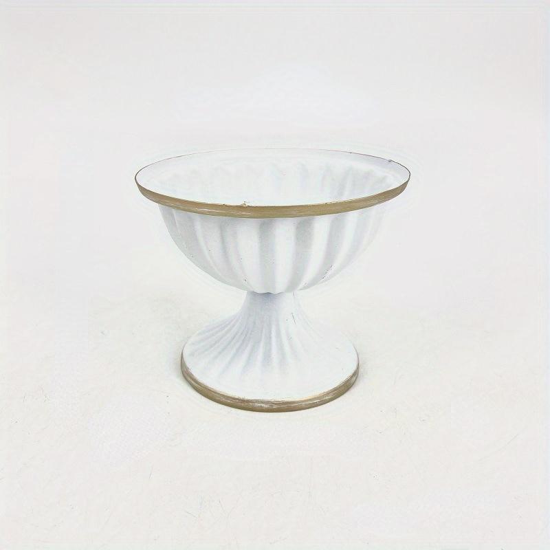 

1 шт. Европейский винтажный подсвечник в горшке, украшение стола, флористическая цветочная композиция, железная свадебная банкетная ваза для цветов, декор белый