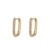 Diamond Inlay Row Set Geometric Ear Cuff Modern Versatile Earrings