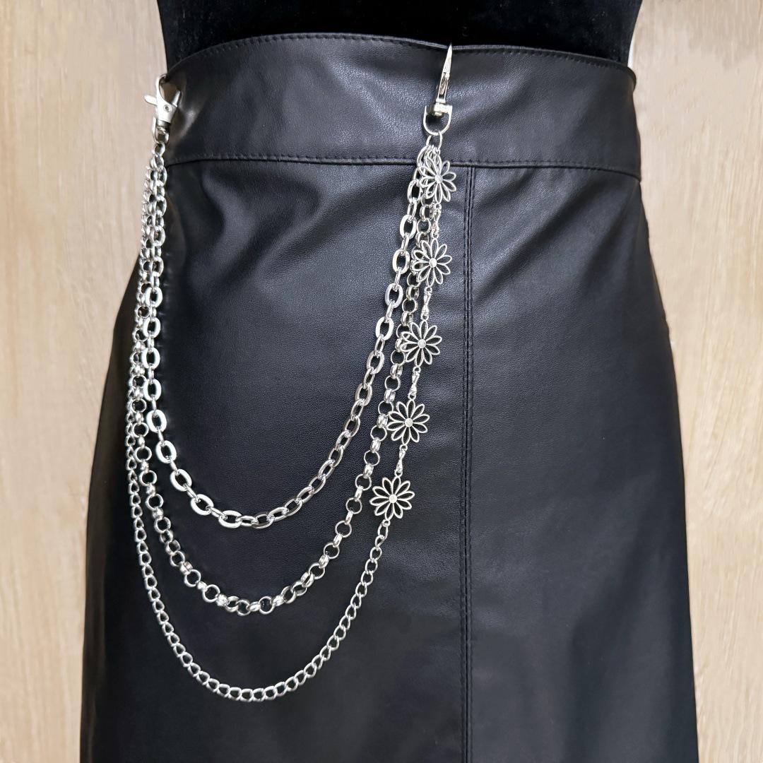 Retro Multi-layer Floral Metal Waist & Pant Chain for Women