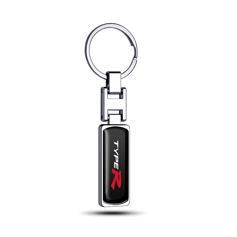 VFHJQ1 New Metal/Leather Keychain Hand-Woven Key Rope Key Ring Key Holder Gift For Honda Mugen Typer ACCORD Avancier Airwave Civic FK8