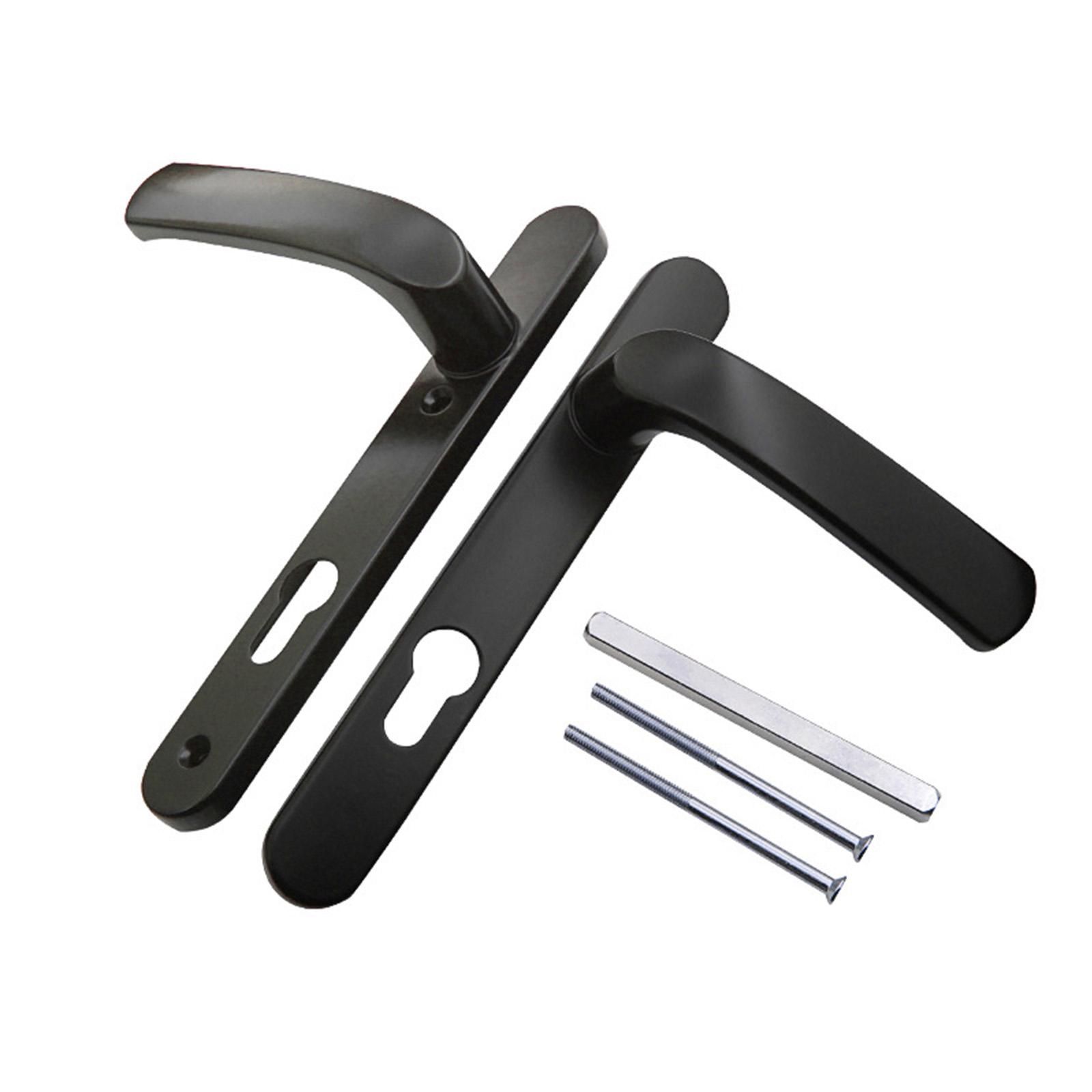 

Ручка двери из алюминиевого сплава, рычаг, панель, длинная планка, ручка двери для входной комнаты, дверная фурнитура для дома, спальни, долговечная 2 чёрный