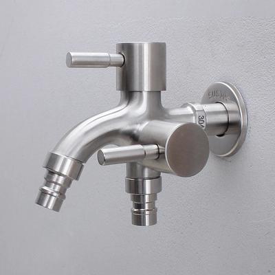 304 Stainless Steel Single-Input Dual-Output Outdoor Garden Sink Faucet 1/2'' BSPP OEM Replacement