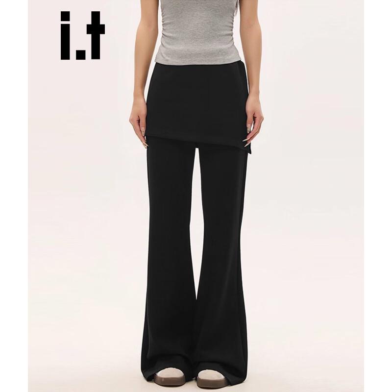 :CHOCOOLATE High-Waist Micro-Flare Casual Pants