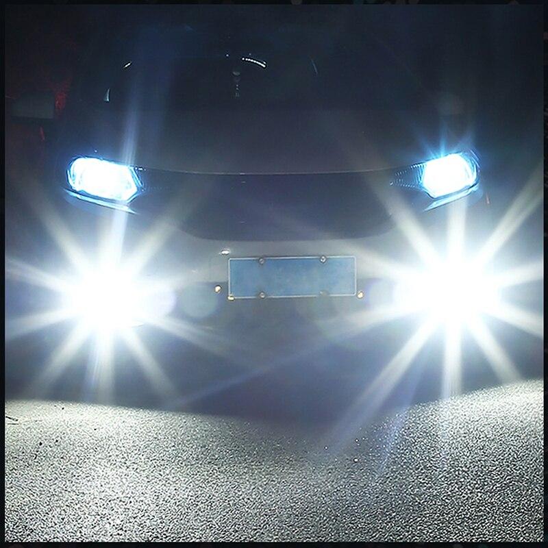 2PCS LED Fog Light H1 LED H3 LED 4014 Chips 45SMD Lamps Bulb Lens 12V Car Bulb Lamps Super Bright Driving DRL Auto Lamp