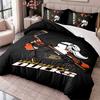 Anaheim Ducks 3-teiliges Bettwäsche-Set Bettbezug mit zwei Kissenbezügen für Schlafzimmer Heimdekoration