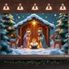Christmas Decoration Banner Star Decoration Nativity Banner Christmas Backdrop Lighted Design Holiday Banner For Holiday Party